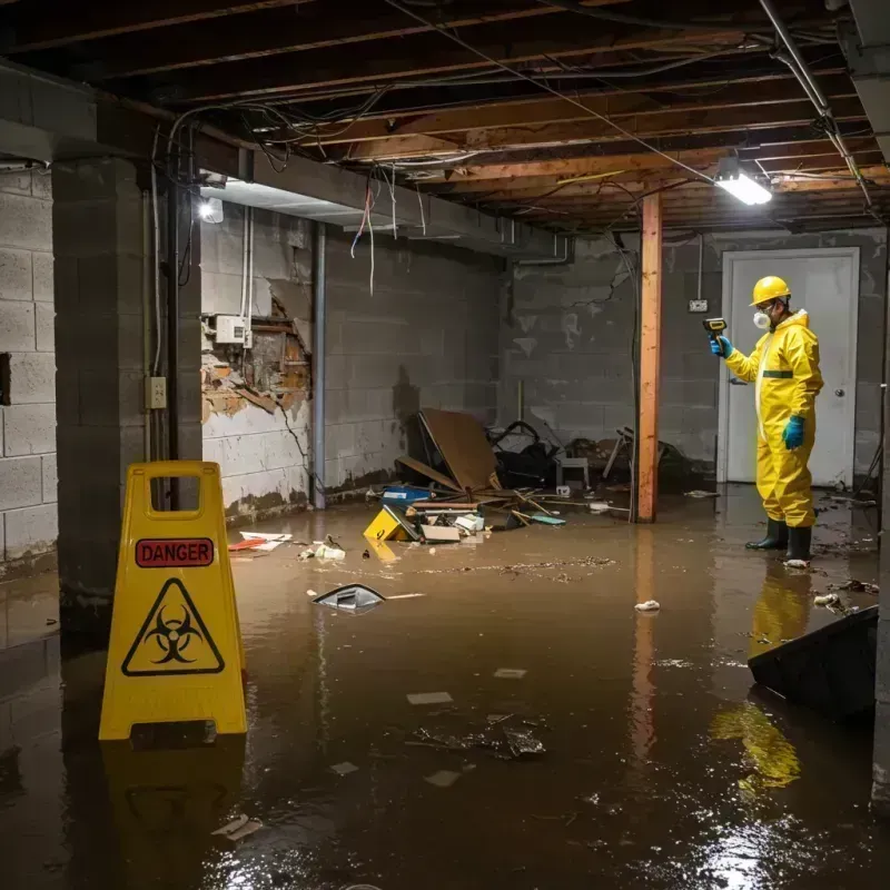 Flooded Basement Electrical Hazard in Greenbriar, FL Property